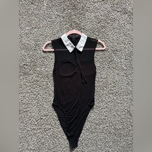 Elegant Black and White Women's Bodysuit